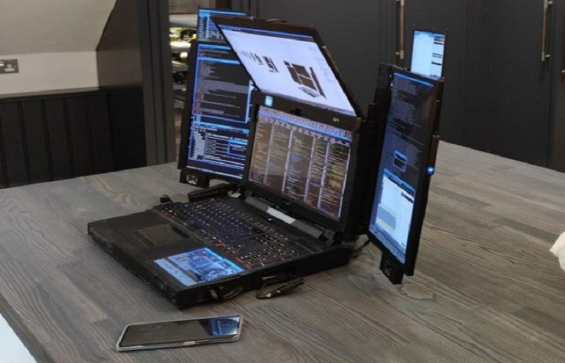 The company introduced a 7-screen laptop