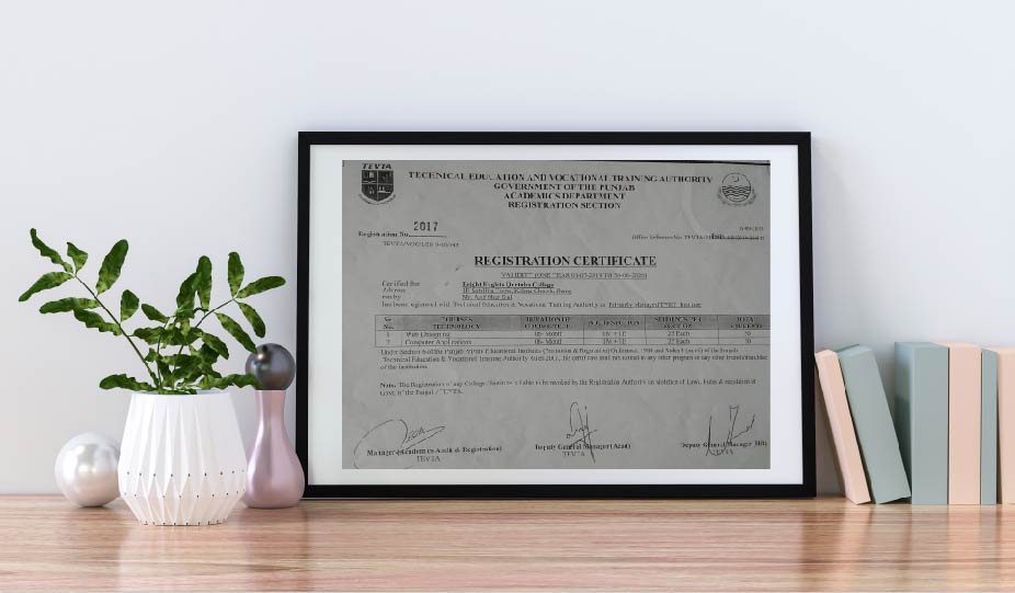 We have Recently new Registration With (NAVTTC) . Letter Picture